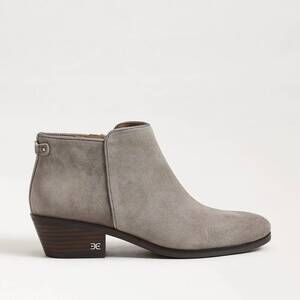 NEW SAM EDELMAN women's petty ankle boots in gray suede